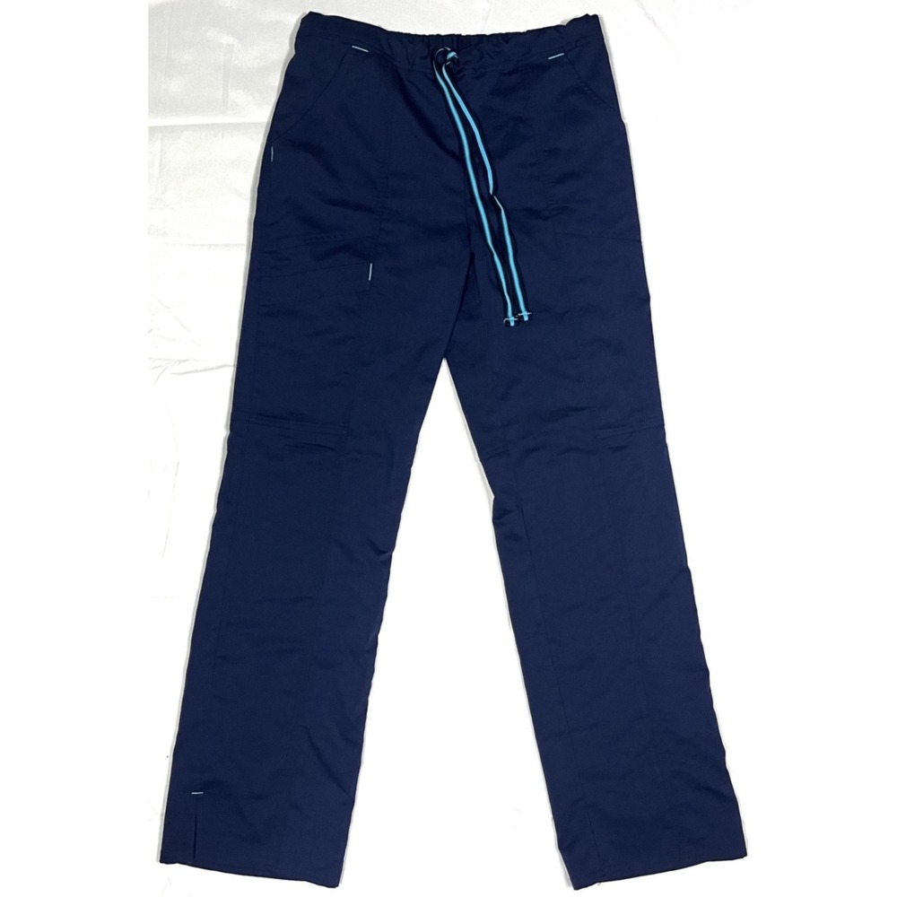 NWT Scrubstar Premium Stretch Womens XS Indigo Cargo Scrub Pants Rayon Spandex